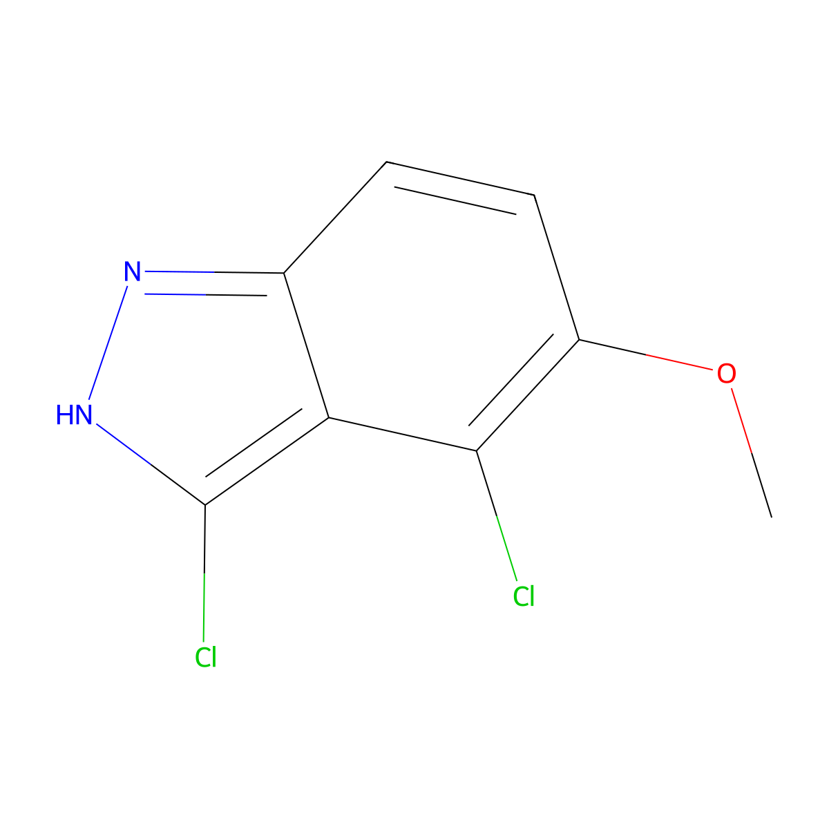 3,4-Dichloro-5-methoxy-1H-indazole molecular structure, CAS 1167056-25-8
