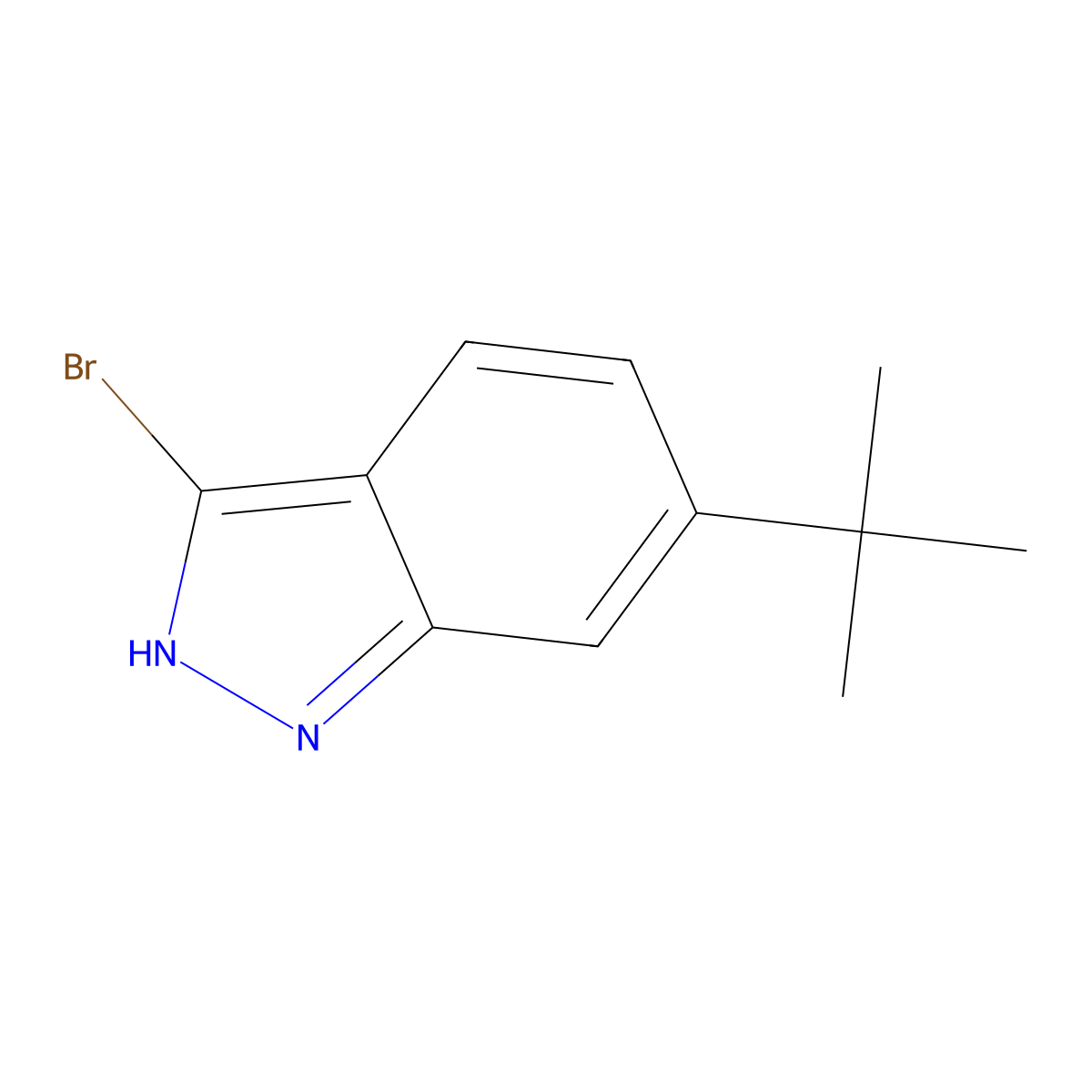 3-Bromo-6-tert-butyl-1H-indazole molecular structure, CAS 1167056-26-9
