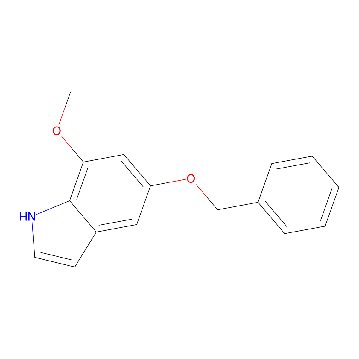 5-(benzyloxy)-7-methoxy-1H-indole molecular structure, CAS 1167056-28-1