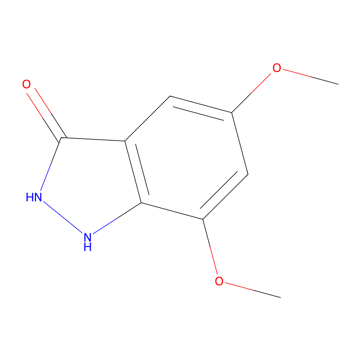 5,7-dimethoxy-2,3-dihydro-1H-indazol-3-one molecular structure, CAS 1167056-32-7