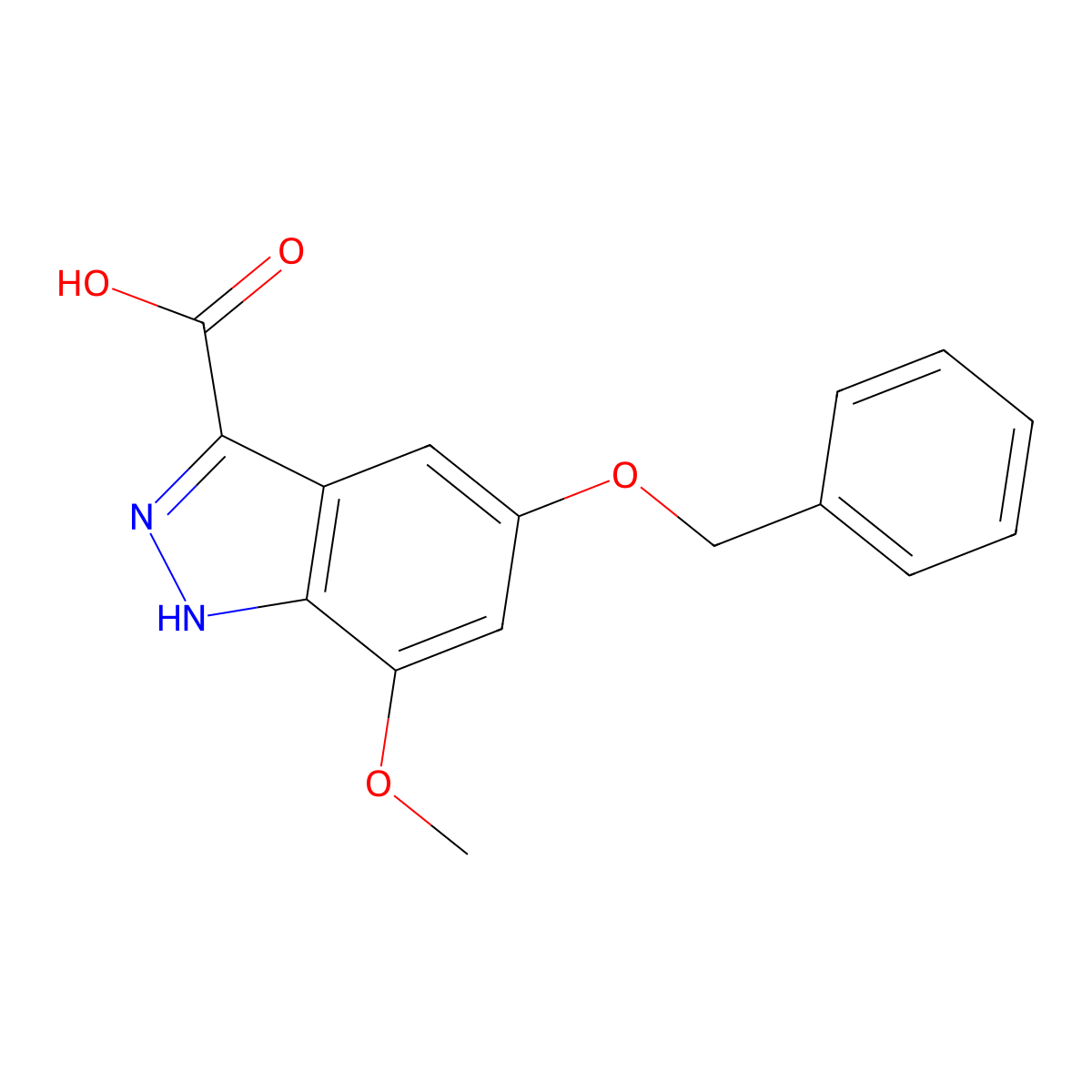 5-BENZYLOXY-7-methoxy-1H-indazole-3-carboxylic acid molecular structure, CAS 1167056-34-9