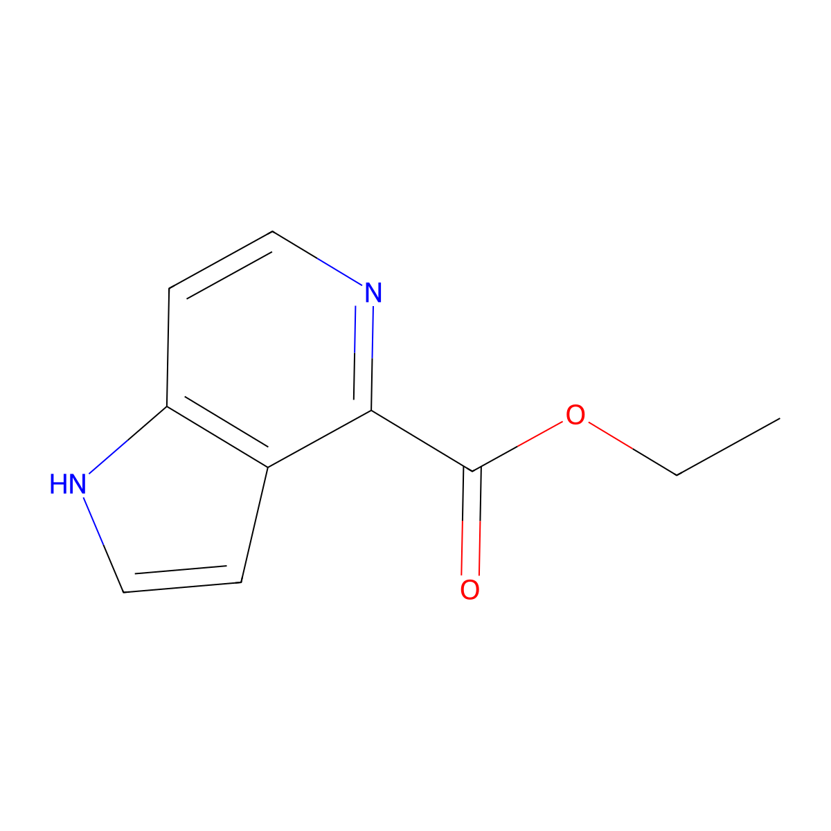 ethyl 1H-pyrrolo[3,2-c]pyridine-4-carboxylate molecular structure, CAS 1167056-36-1