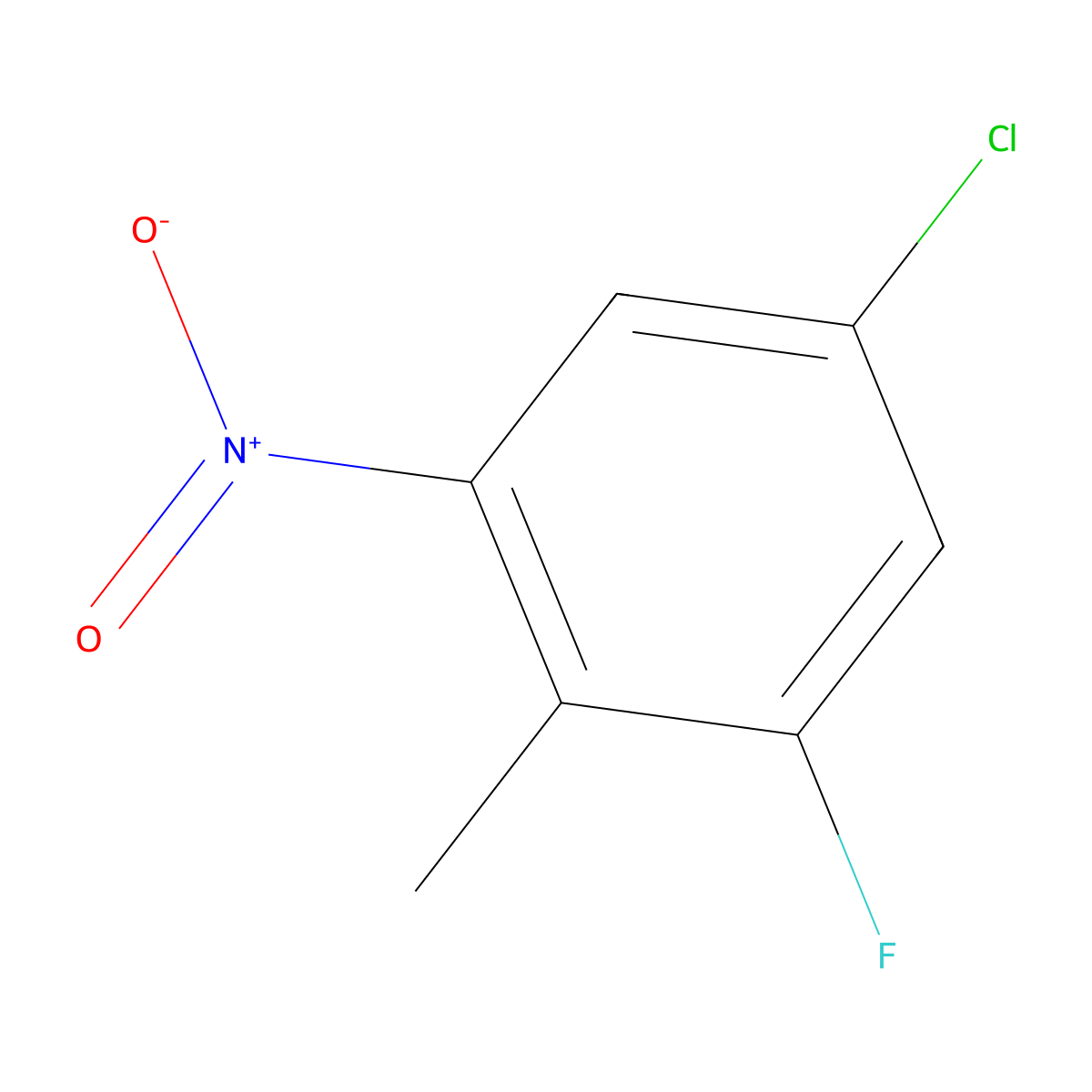 5-Chloro-1-fluoro-2-methyl-3-nitrobenzene molecular structure, CAS 1167056-41-8