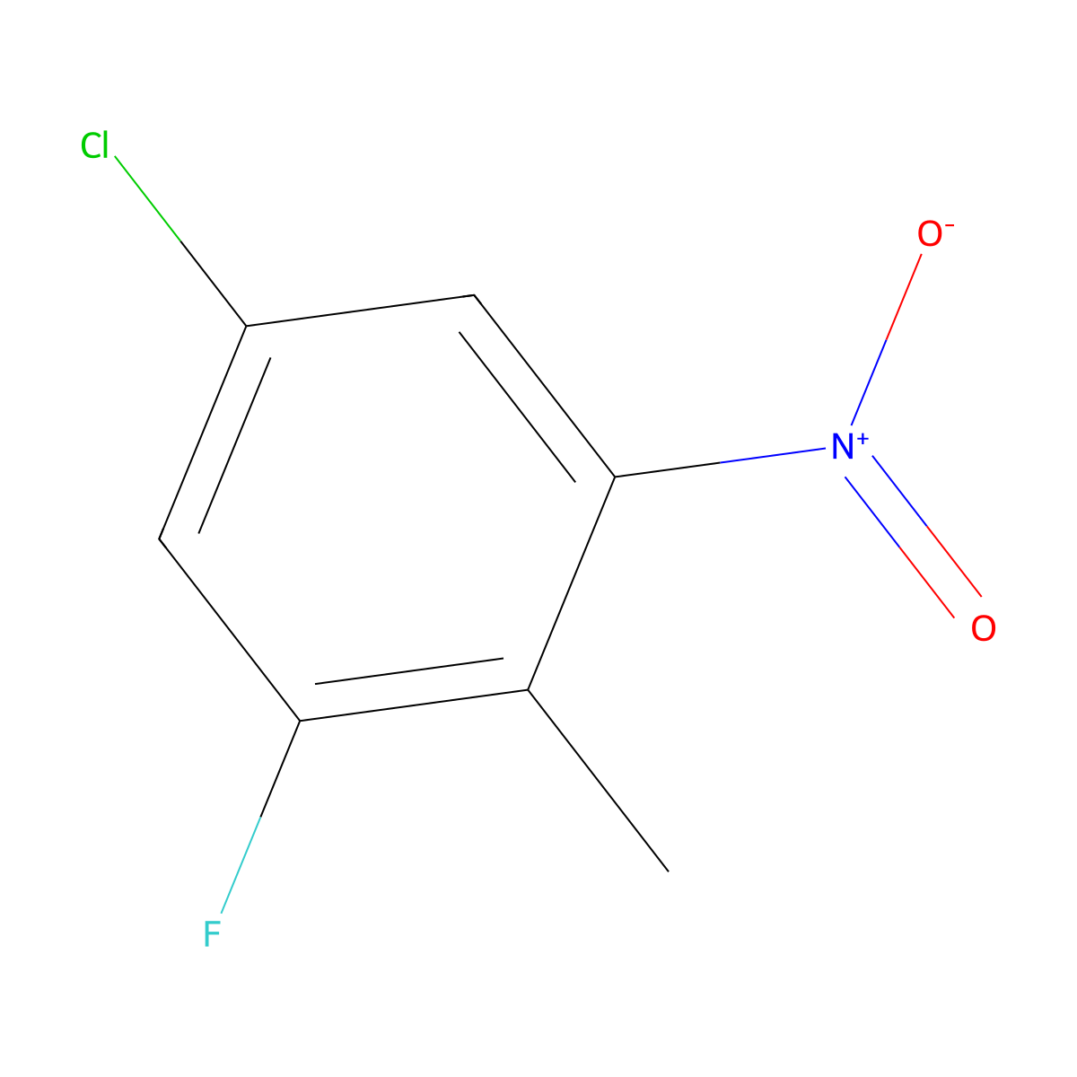 5-Chloro-1-fluoro-2-methyl-3-nitrobenzene molecular structure, CAS 1167056-41-8
