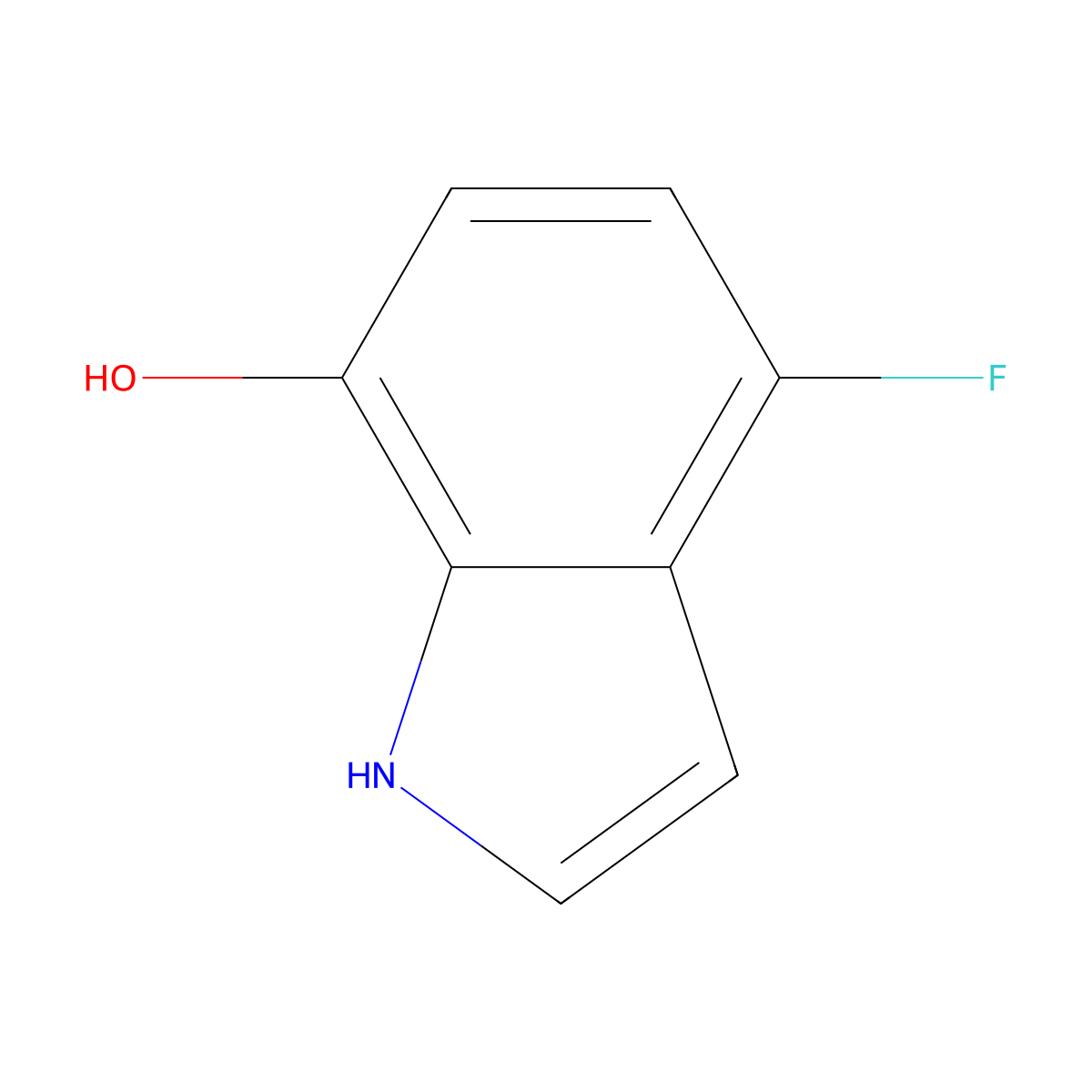4-Fluoro-7-hydroxyindole molecular structure, CAS 1167056-43-0