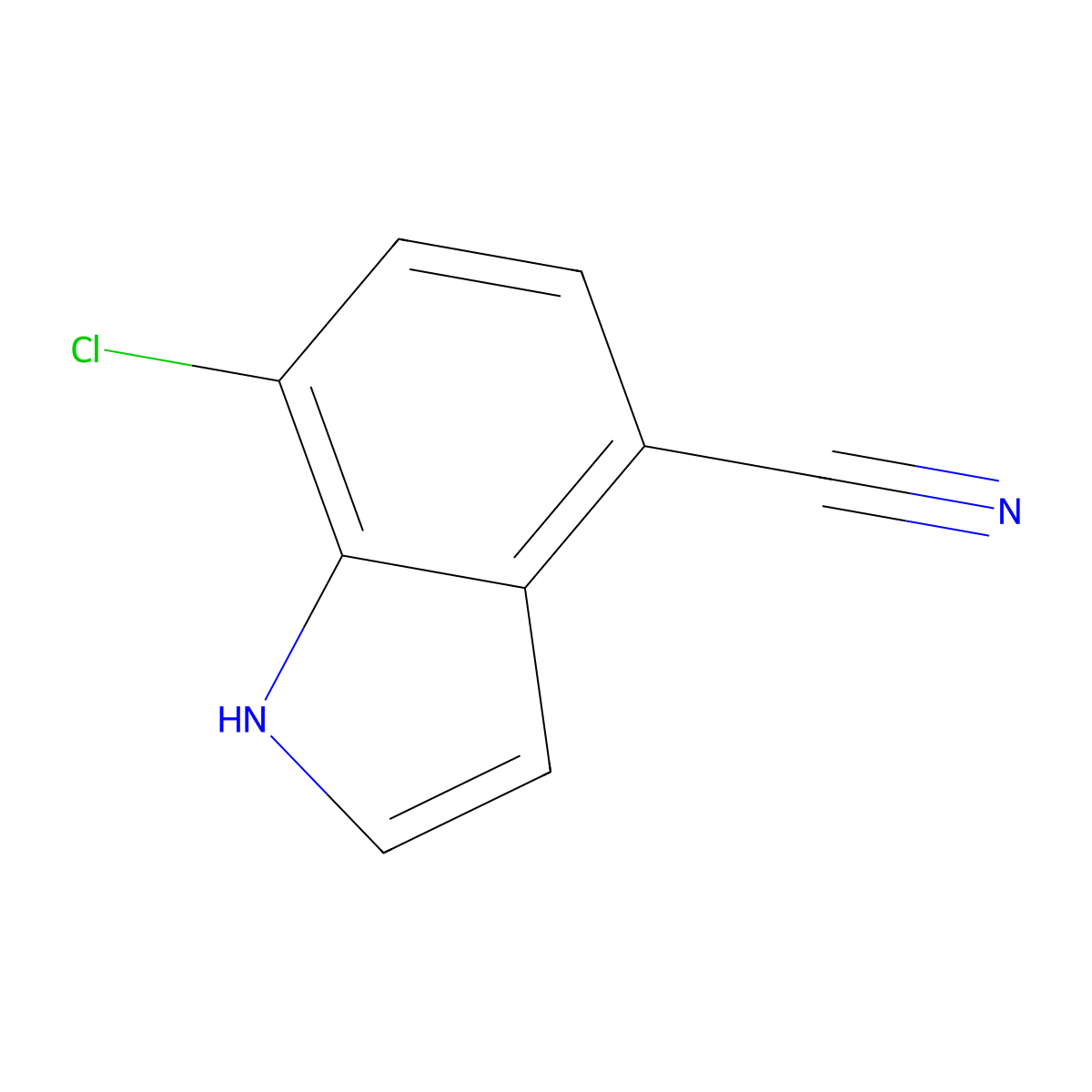 7-chloro-1H-indole-4-carbonitrile molecular structure, CAS 1167056-48-5