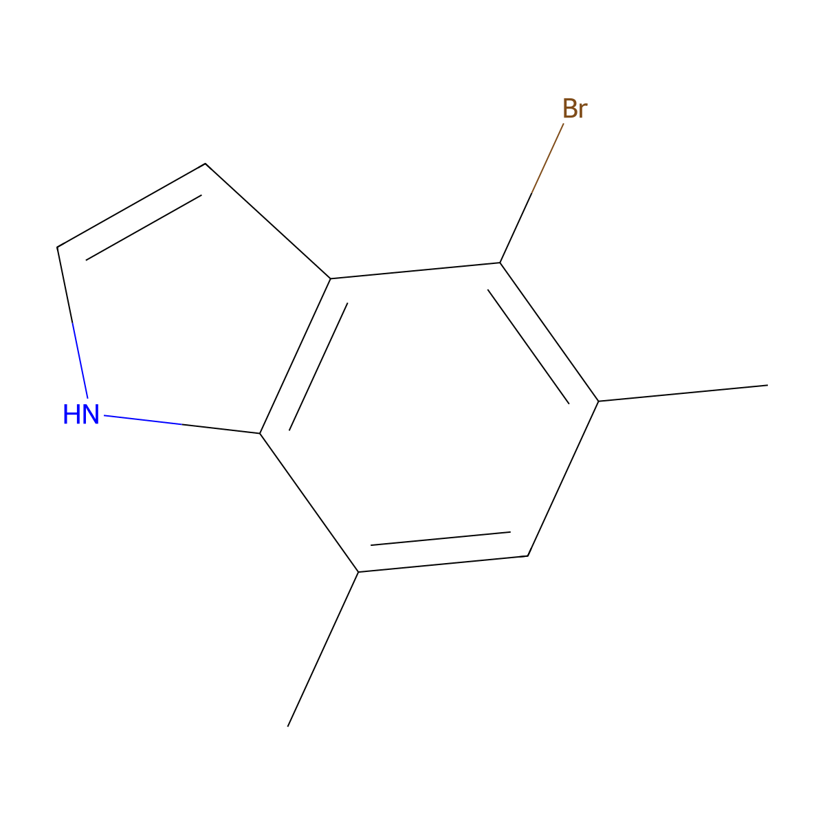 4-Bromo-5,7-dimethyl-1H-indole molecular structure, CAS 1167056-53-2