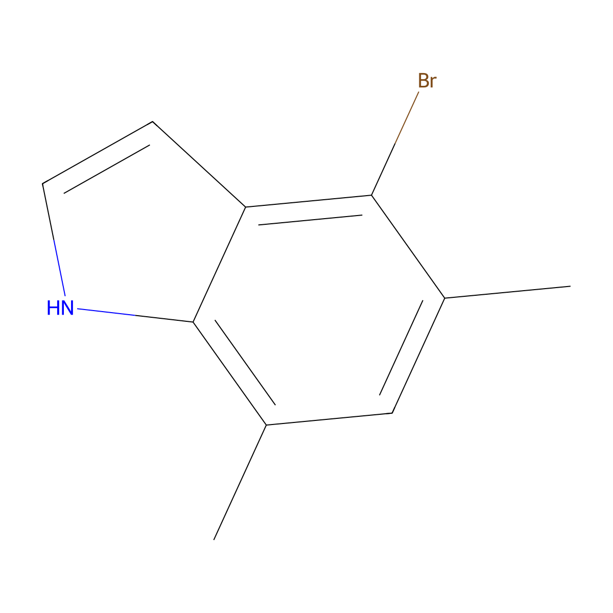 4-Bromo-5,7-dimethyl-1H-indole molecular structure, CAS 1167056-53-2