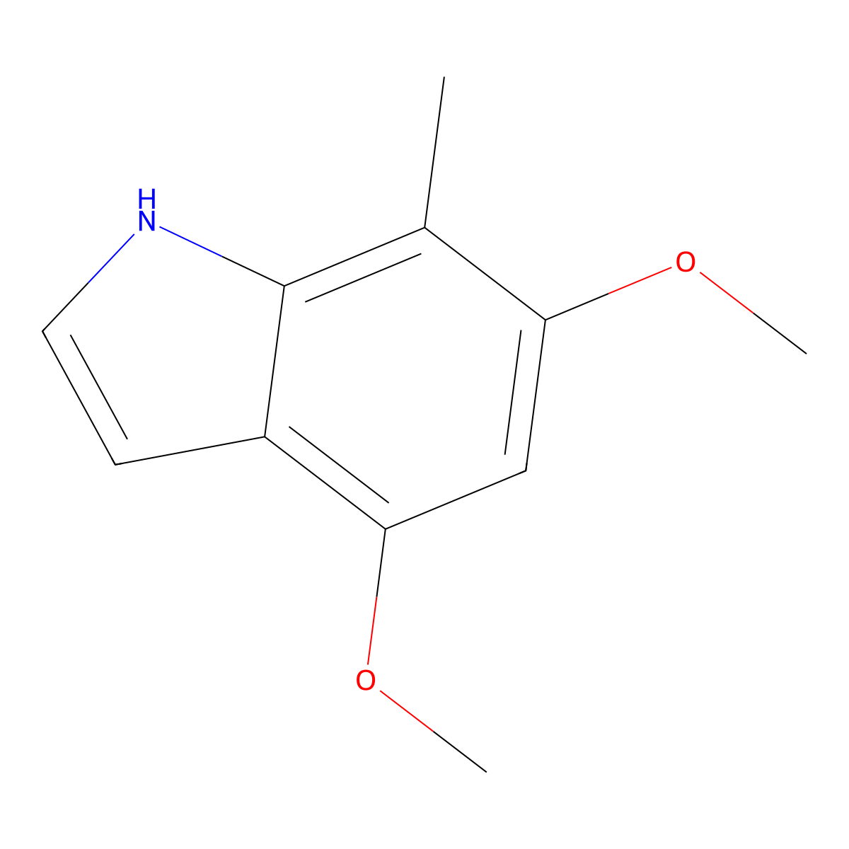 4,6-dimethoxy-7-methyl-1H-indole molecular structure, CAS 1167056-63-4