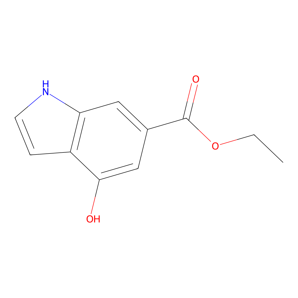 ethyl 4-hydroxy-1H-indole-6-carboxylate molecular structure, CAS 1167056-64-5