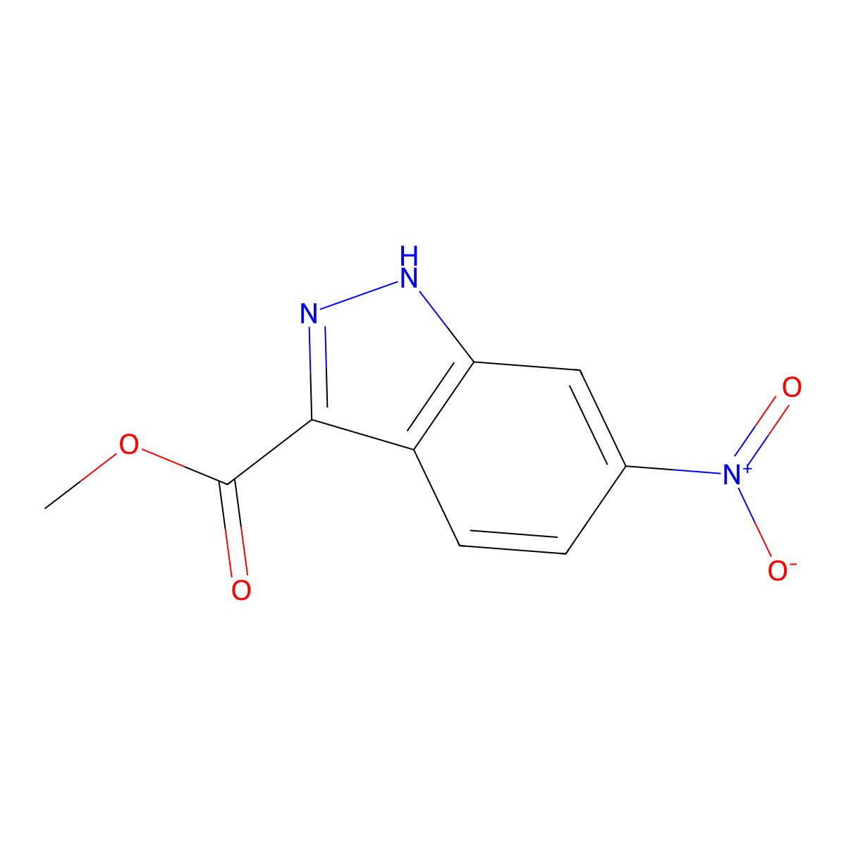 Methyl 6-nitro-1H-indazole-3-carboxylate molecular structure, CAS 1167056-71-4