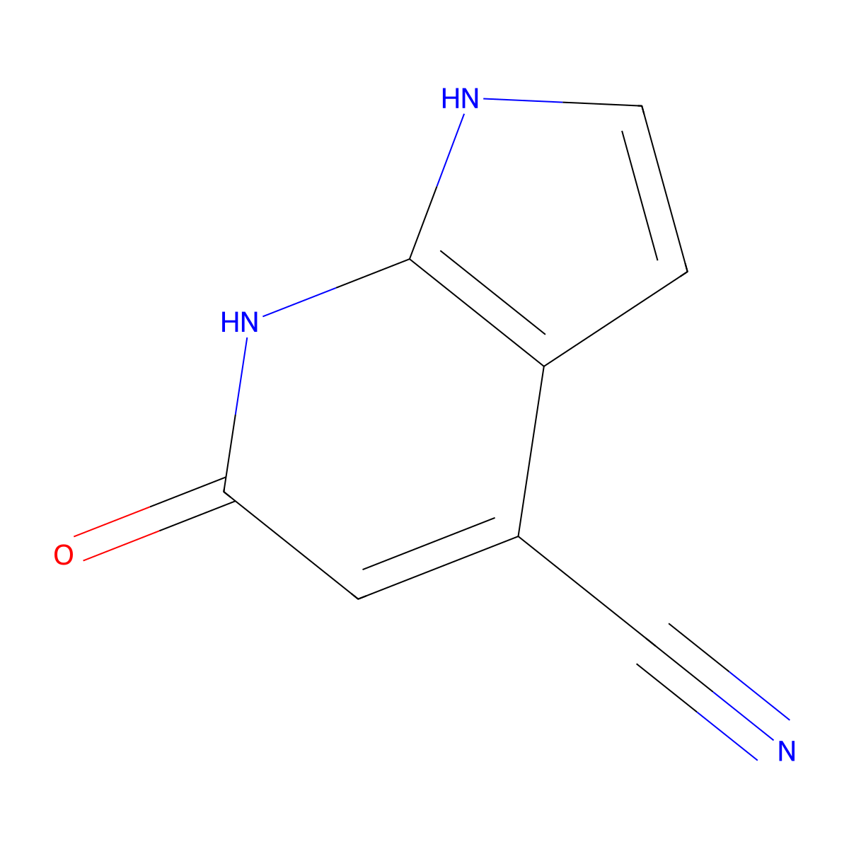 6-Hydroxy-1H-pyrrolo[2,3-b]pyridine-4-carbonitrile molecular structure, CAS 1167056-72-5