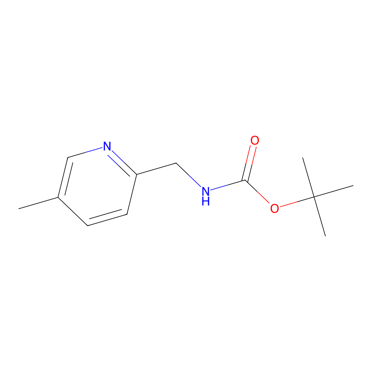 tert-Butyl ((5-methylpyridin-2-yl)methyl)carbamate molecular structure, CAS 1167056-74-7
