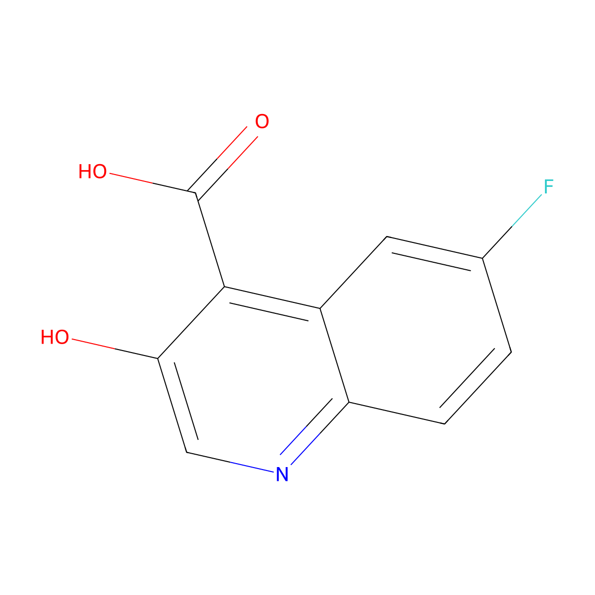 6-Fluoro-3-hydroxyquinoline-4-carboxylic acid molecular structure, CAS 1167056-89-4