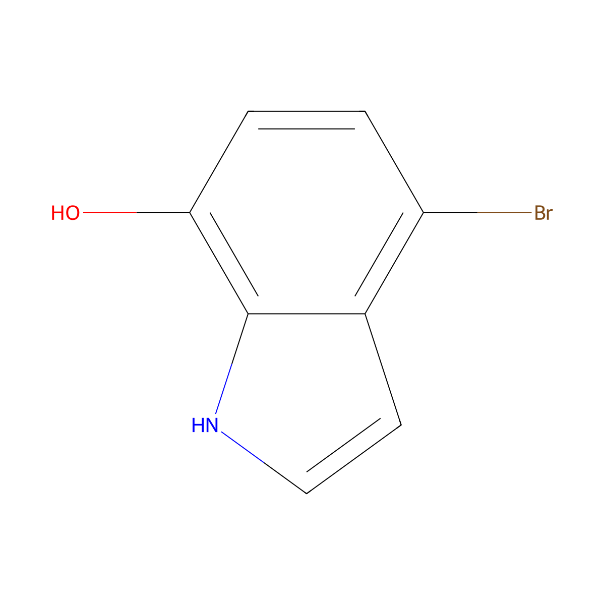 4-bromo-1H-indol-7-ol molecular structure, CAS 1167056-91-8