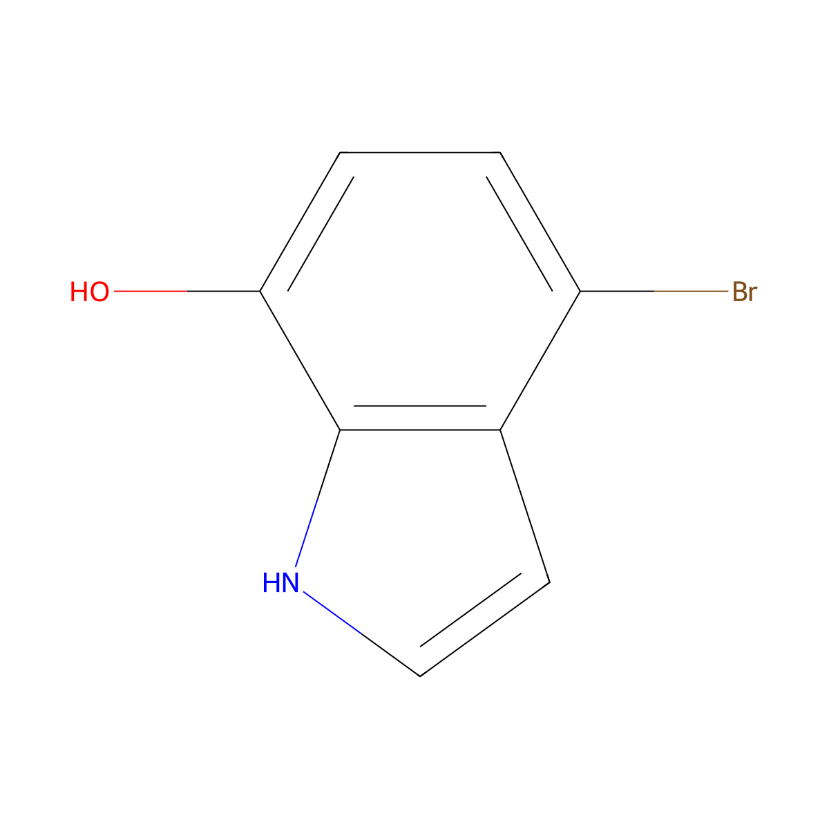 4-bromo-1H-indol-7-ol molecular structure, CAS 1167056-91-8