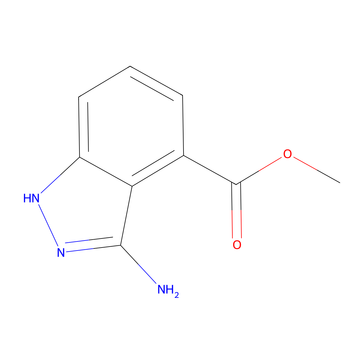 Methyl 3-amino-1H-indazole-4-carboxylate molecular structure, CAS 1167056-94-1