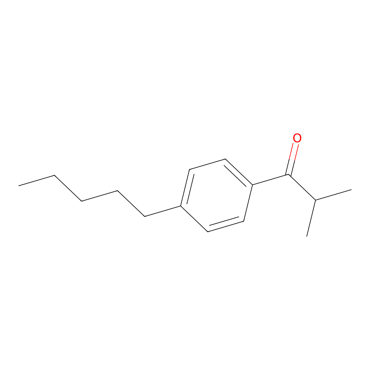 2-Methyl-1-(4-pentylphenyl)propan-1-one molecular structure, CAS 116706-96-8