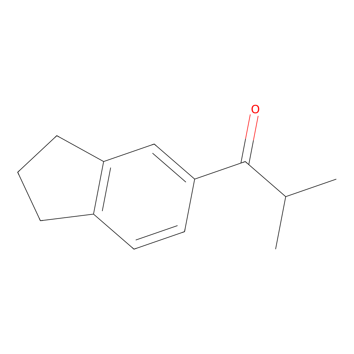 1-(2,3-Dihydro-1H-inden-5-yl)-2-methylpropan-1-one molecular structure, CAS 116707-03-0