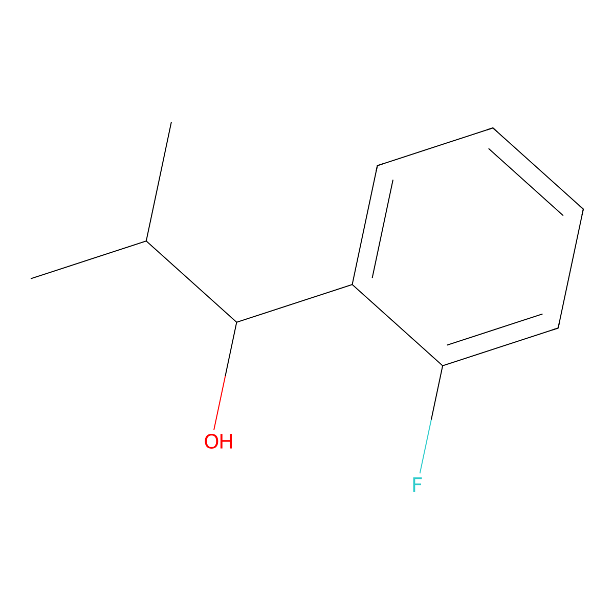 1-(2-Fluorophenyl)-2-methylpropan-1-ol molecular structure, CAS 116707-08-5