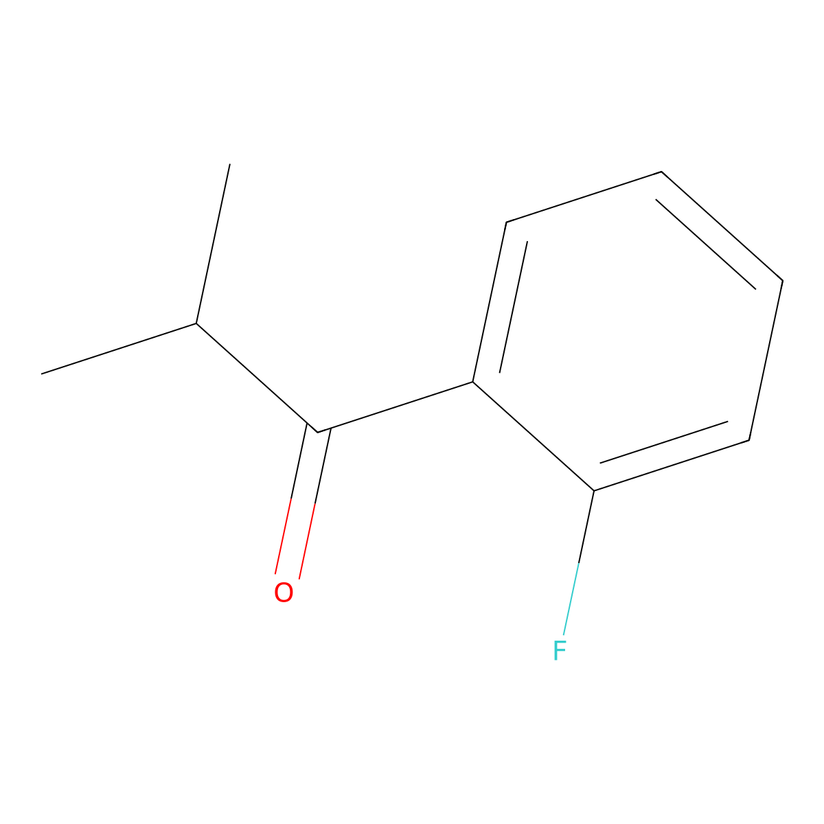 1-(2-Fluorophenyl)-2-methylpropan-1-one molecular structure, CAS 116707-09-6