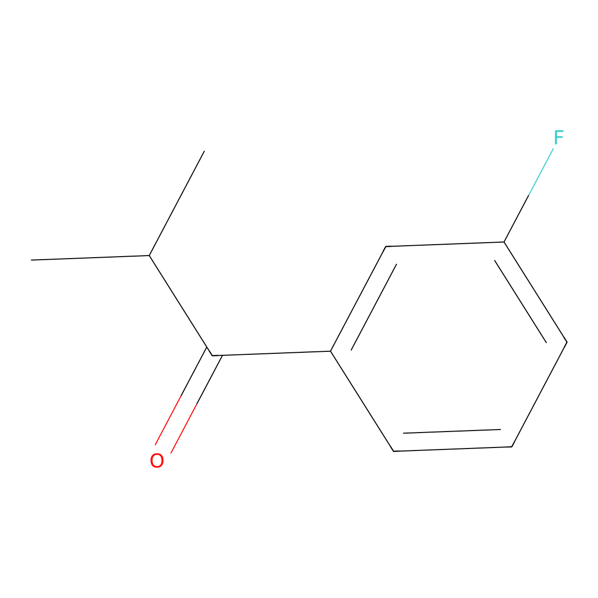 1-(3-Fluorophenyl)-2-methylpropan-1-one molecular structure, CAS 116707-10-9