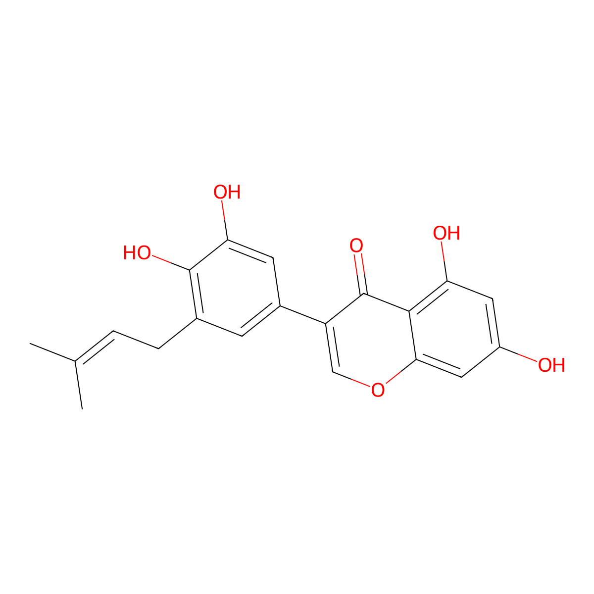 Glycyrrhisoflavone molecular structure, CAS 116709-70-7