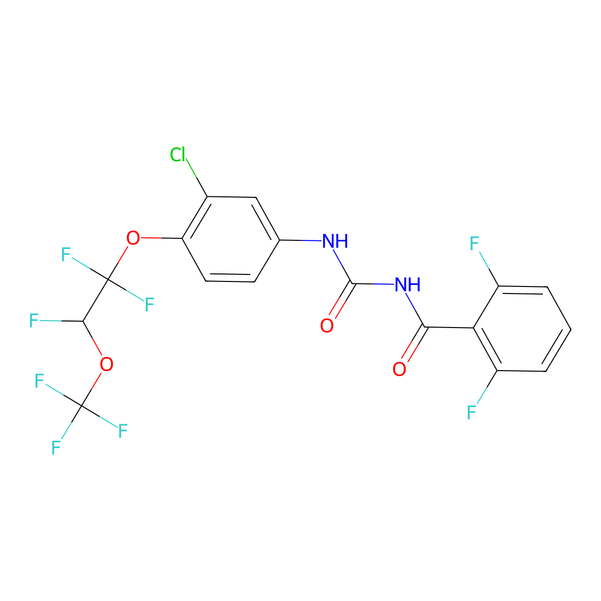 Novaluron molecular structure, CAS 116714-46-6