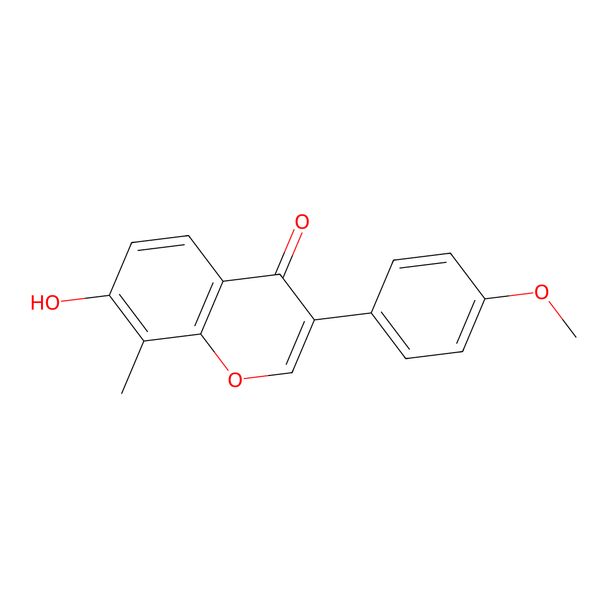 7-hydroxy-3-(4-methoxyphenyl)-8-methyl-4H-chromen-4-one molecular structure, CAS 116718-51-5