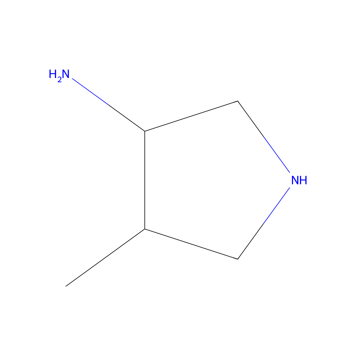 4-Methylpyrrolidin-3-amine molecular structure, CAS 116729-74-9