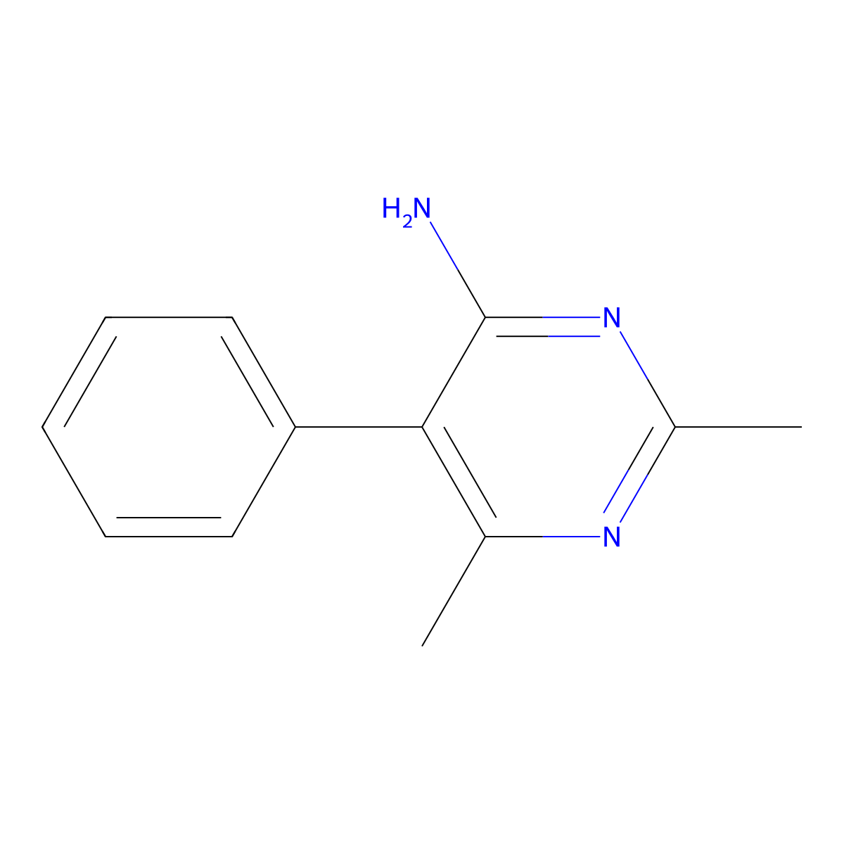 2,6-Dimethyl-5-phenylpyrimidin-4-amine molecular structure, CAS 116730-31-5