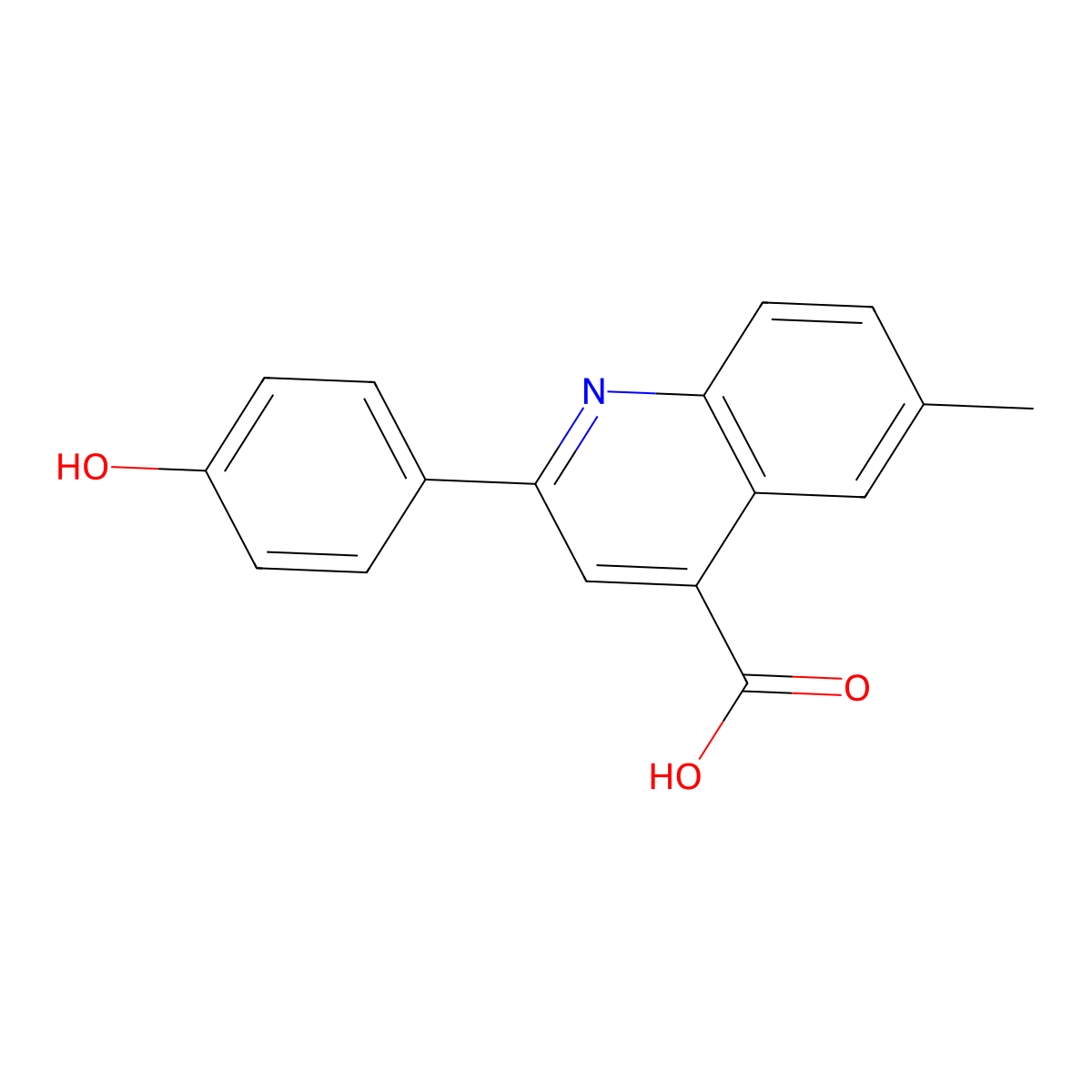 2-(4-Hydroxyphenyl)-6-methylquinoline-4-carboxylic acid molecular structure, CAS 116734-15-7