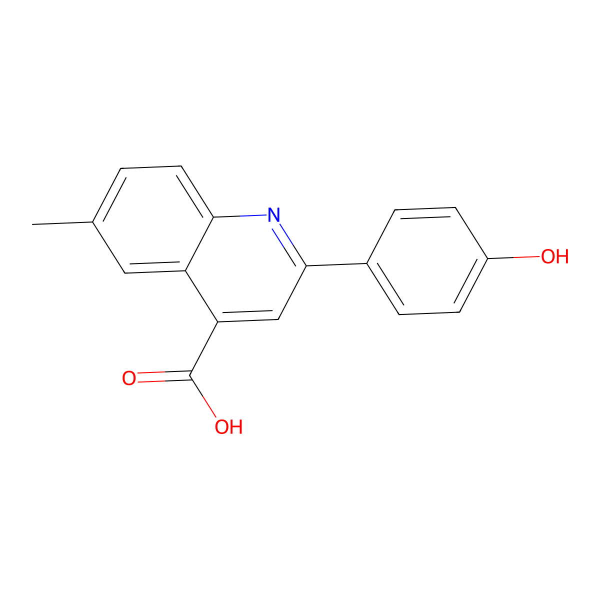 2-(4-Hydroxyphenyl)-6-methylquinoline-4-carboxylic acid molecular structure, CAS 116734-15-7