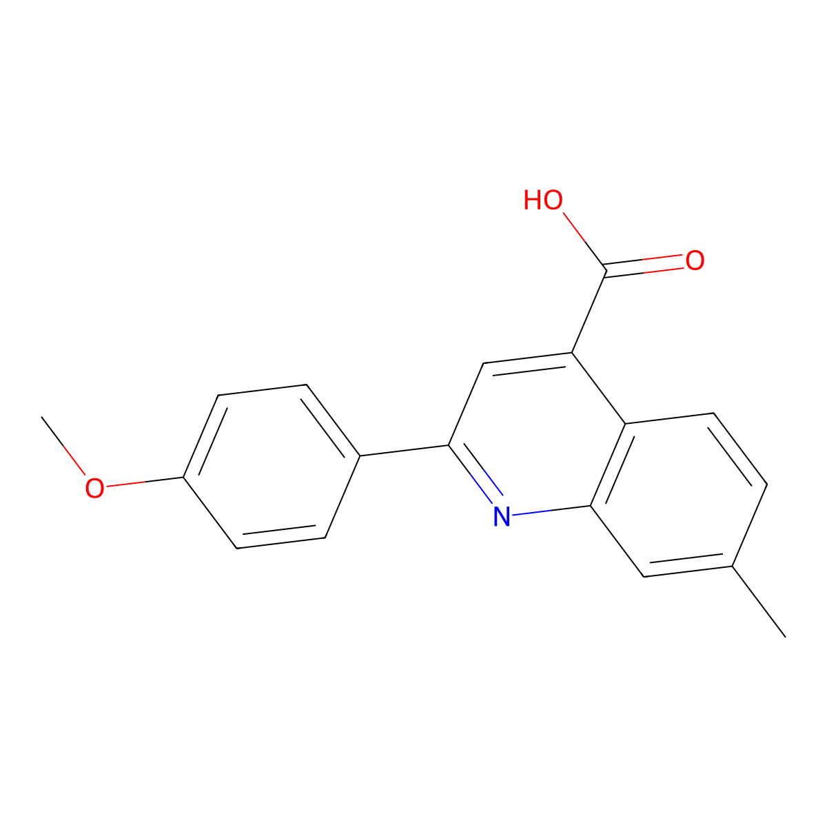 2-(4-Methoxyphenyl)-7-methylquinoline-4-carboxylic acid molecular structure, CAS 116734-21-5