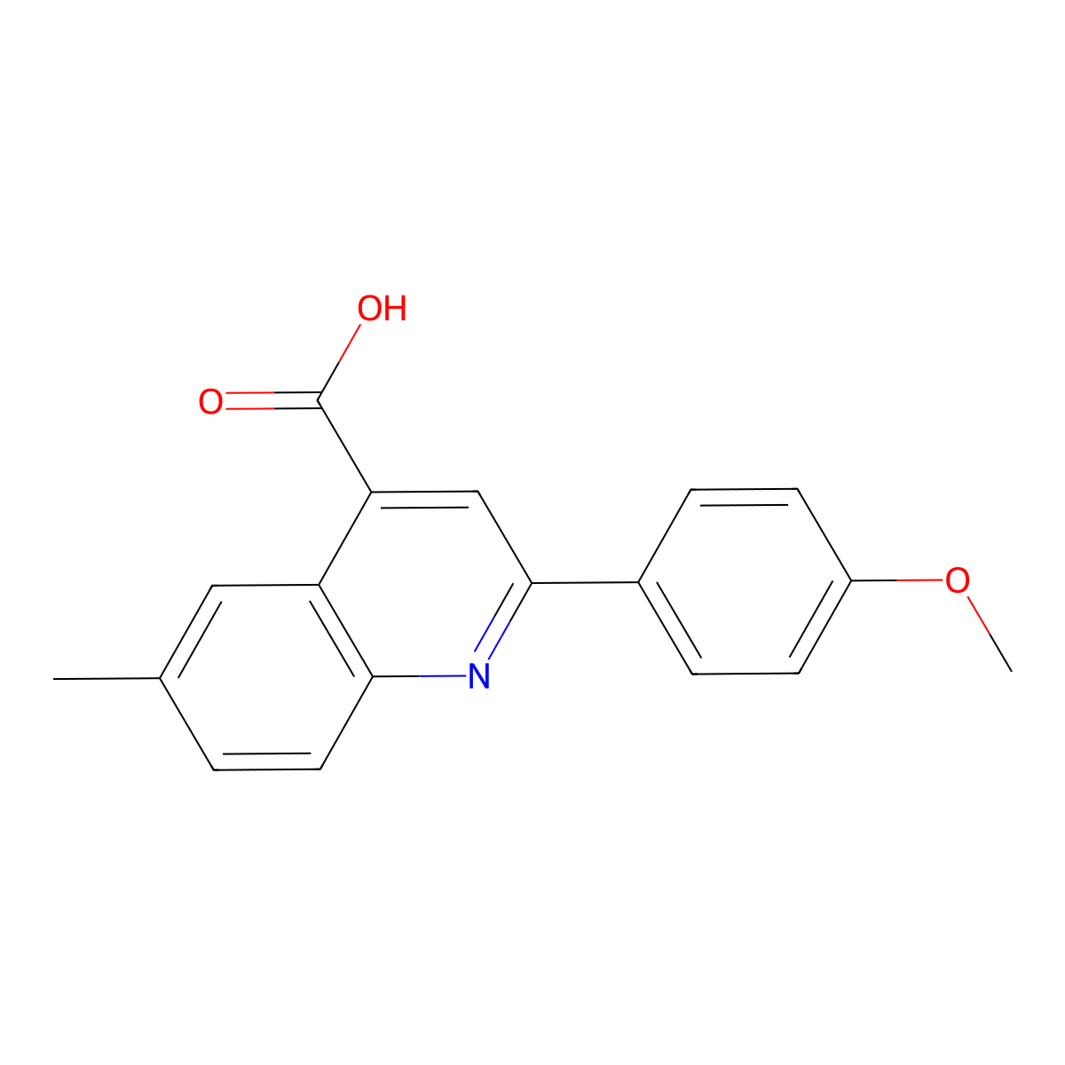 2-(4-Methoxyphenyl)-6-methylquinoline-4-carboxylic acid molecular structure, CAS 116734-22-6