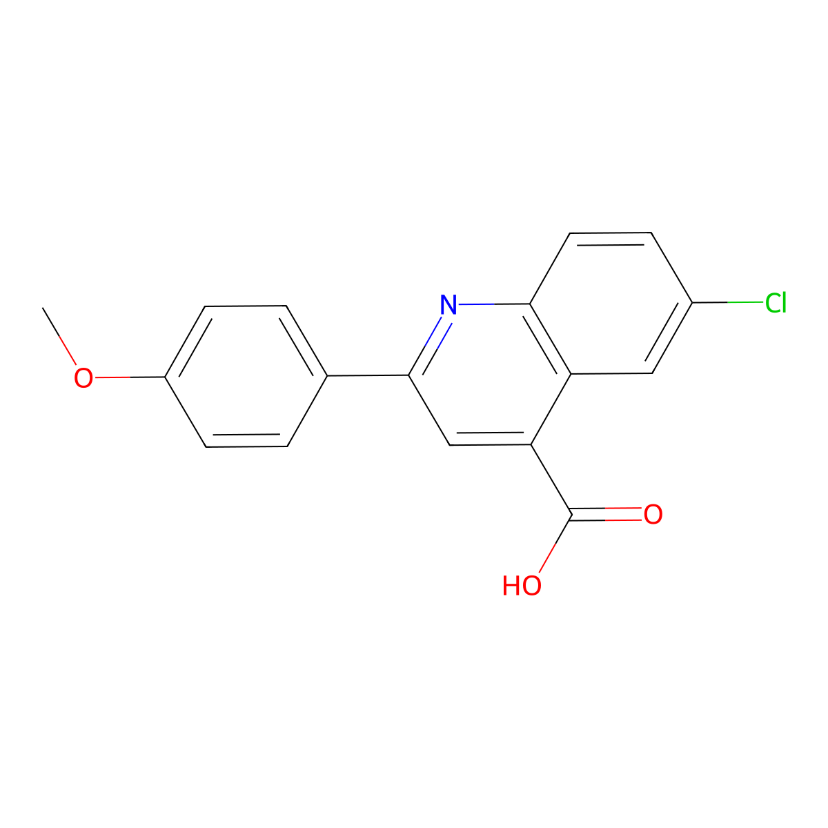 6-Chloro-2-(4-methoxyphenyl)quinoline-4-carboxylic acid molecular structure, CAS 116734-25-9