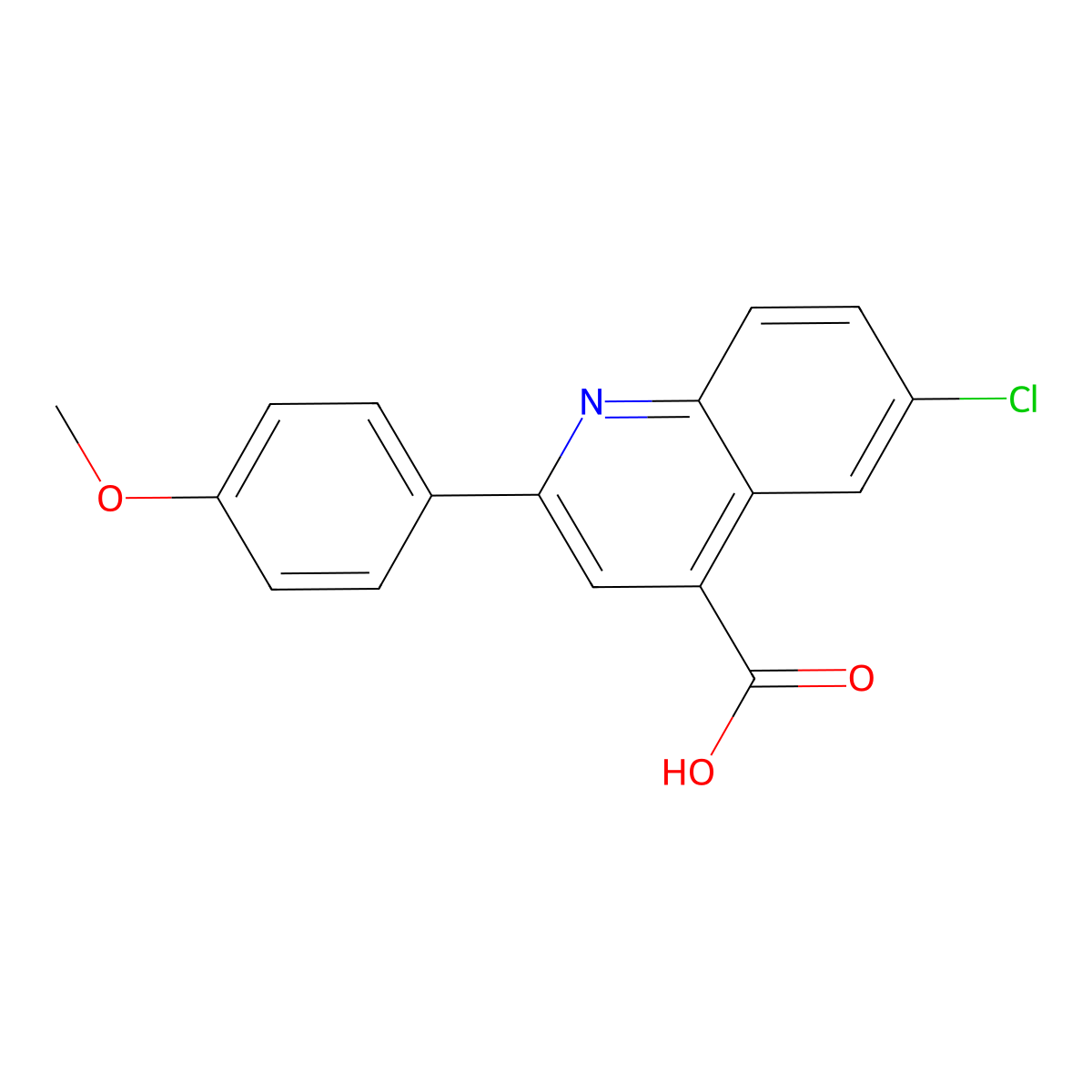 6-Chloro-2-(4-methoxyphenyl)quinoline-4-carboxylic acid molecular structure, CAS 116734-25-9