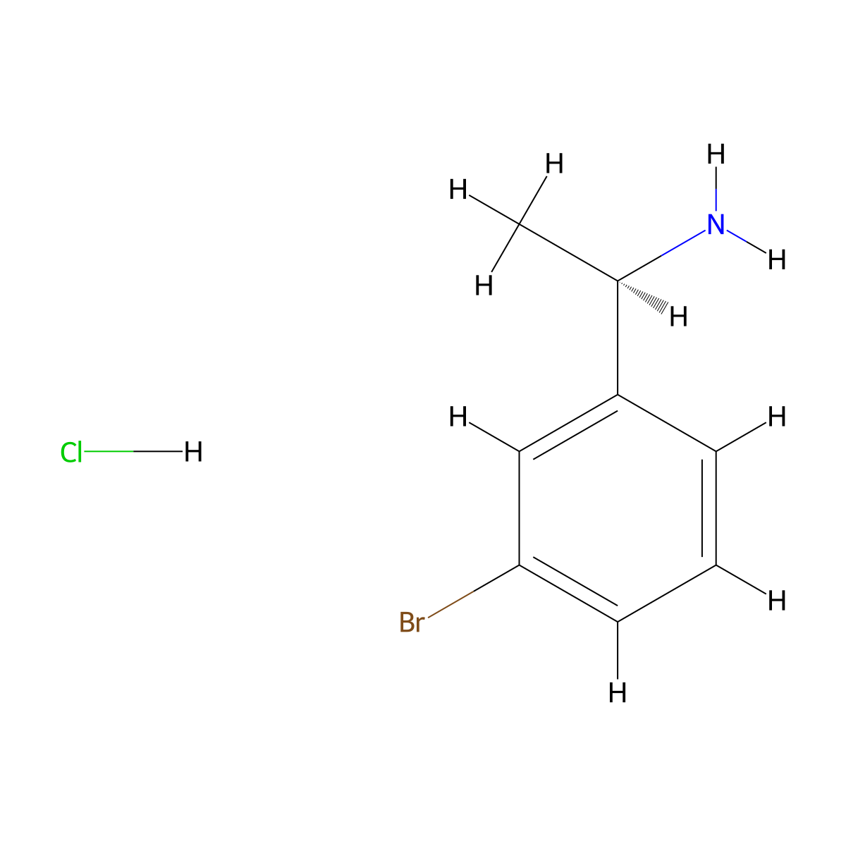 (R)-1-(3-Bromophenyl)ethanamine hydrochloride molecular structure, CAS 1167414-91-6