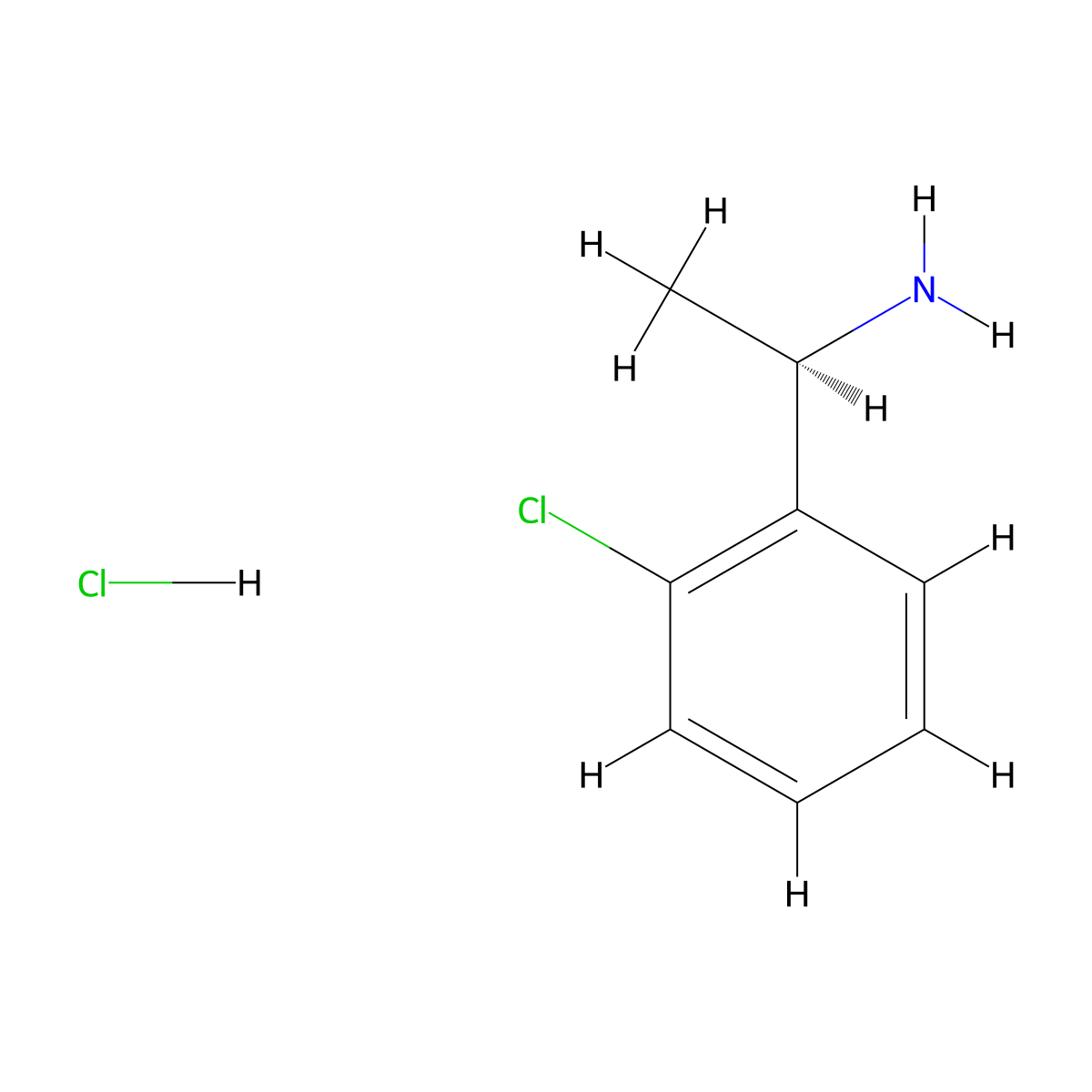 (1R)-1-(2-chlorophenyl)ethan-1-amine hydrochloride molecular structure, CAS 1167414-92-7