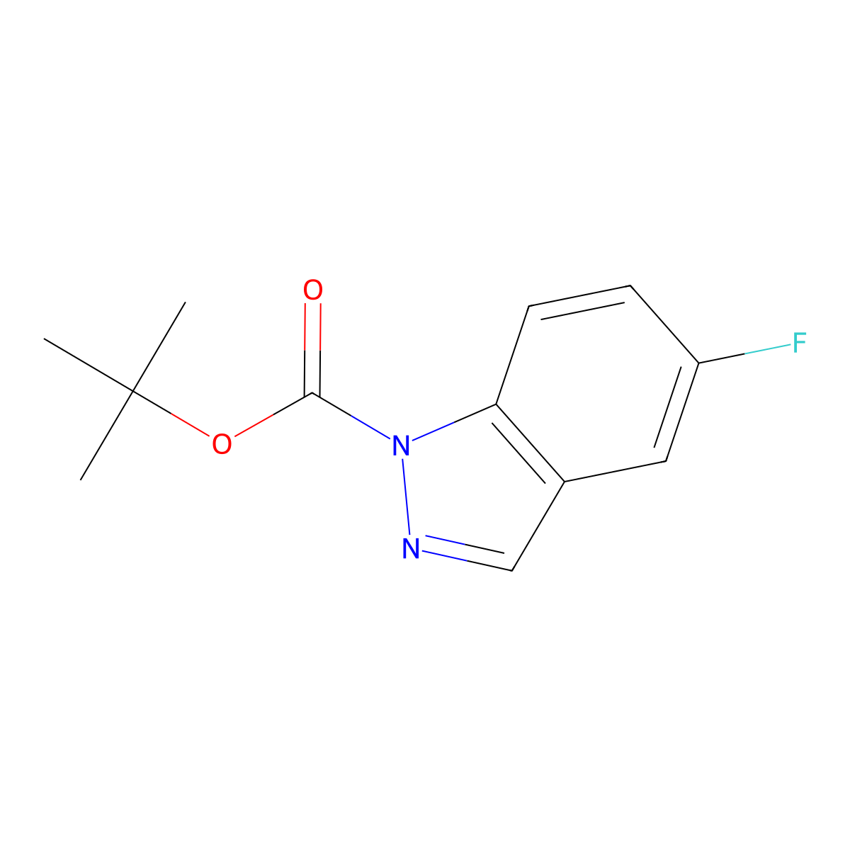 tert-Butyl 5-fluoro-1H-indazole-1-carboxylate molecular structure, CAS 1167418-10-1