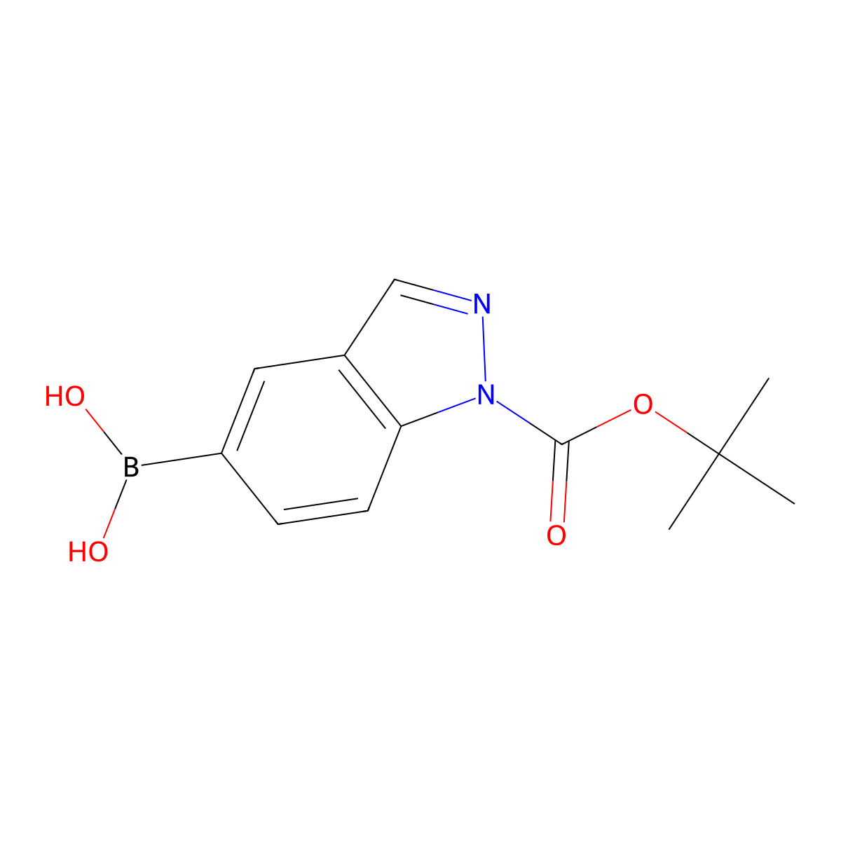 1-BOC-Indazole-5-boronic acid molecular structure, CAS 1167418-12-3