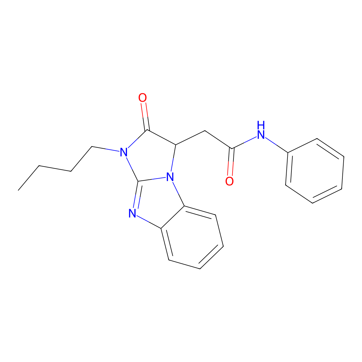 2-(1-butyl-2-oxo-2,3-dihydro-1H-imidazo[1,2-a]benzimidazol-3-yl)-N-phenylacetamide molecular structure, CAS 1167421-83-1