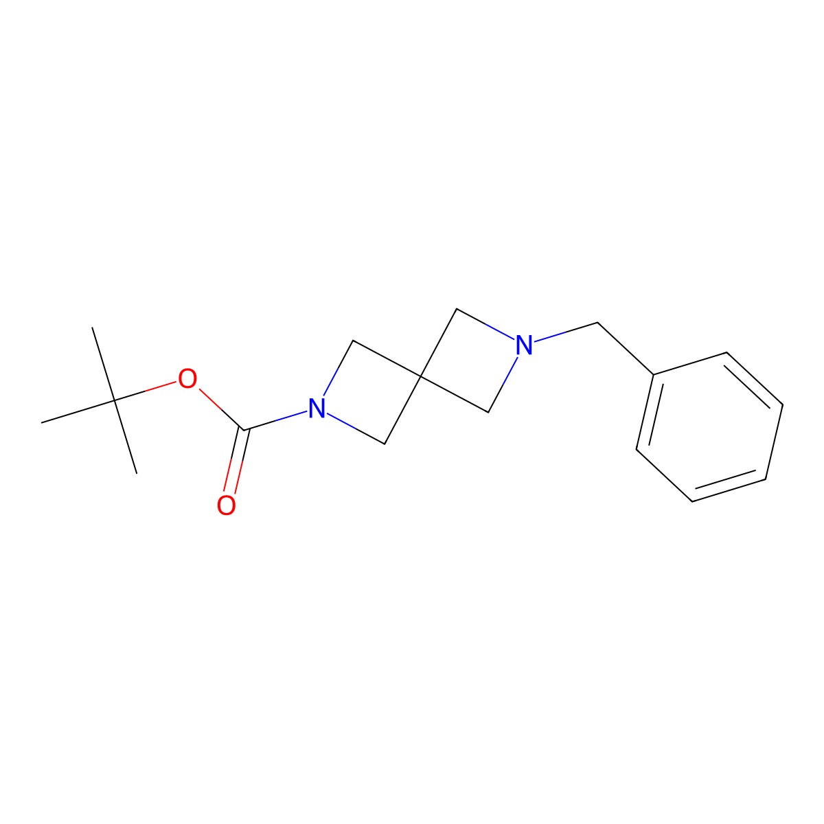 Tert-butyl 6-benzyl-2,6-diazaspiro[3.3]heptane-2-carboxylate molecular structure, CAS 1167424-93-2