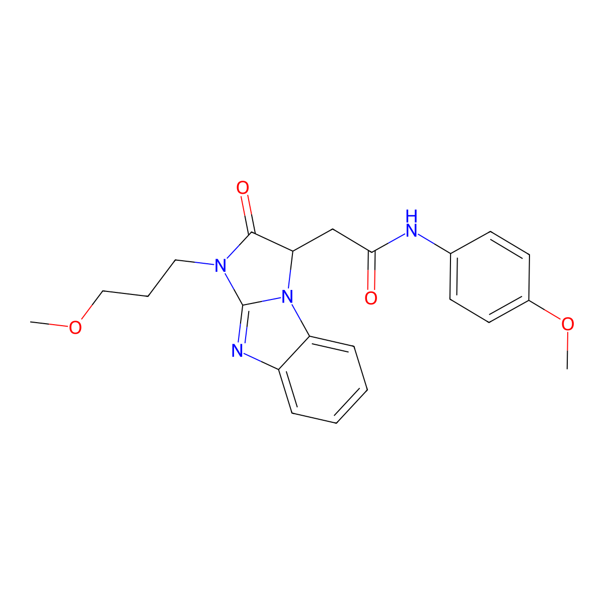 N-(4-methoxyphenyl)-2-[1-(3-methoxypropyl)-2-oxo-2,3-dihydro-1H-imidazo[1,2-a]benzimidazol-3-yl]acetamide molecular structure, CAS 1167432-14-5