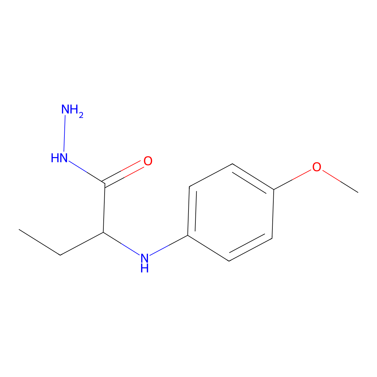 2-[(4-Methoxyphenyl)amino]butanohydrazide molecular structure, CAS 1167441-28-2