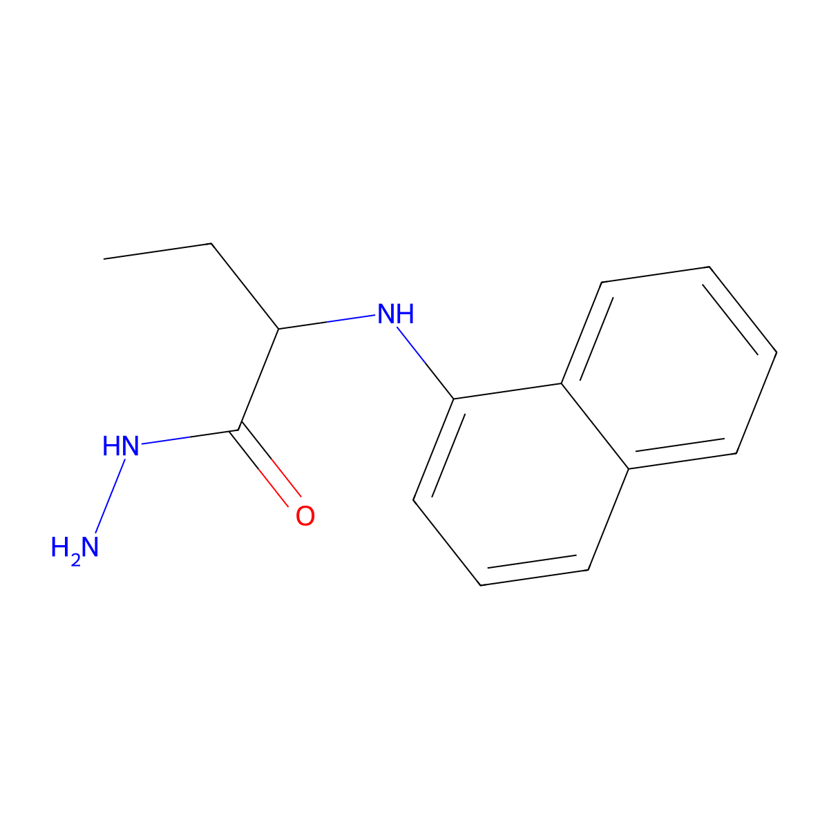 2-(1-Naphthylamino)butanohydrazide molecular structure, CAS 1167441-29-3