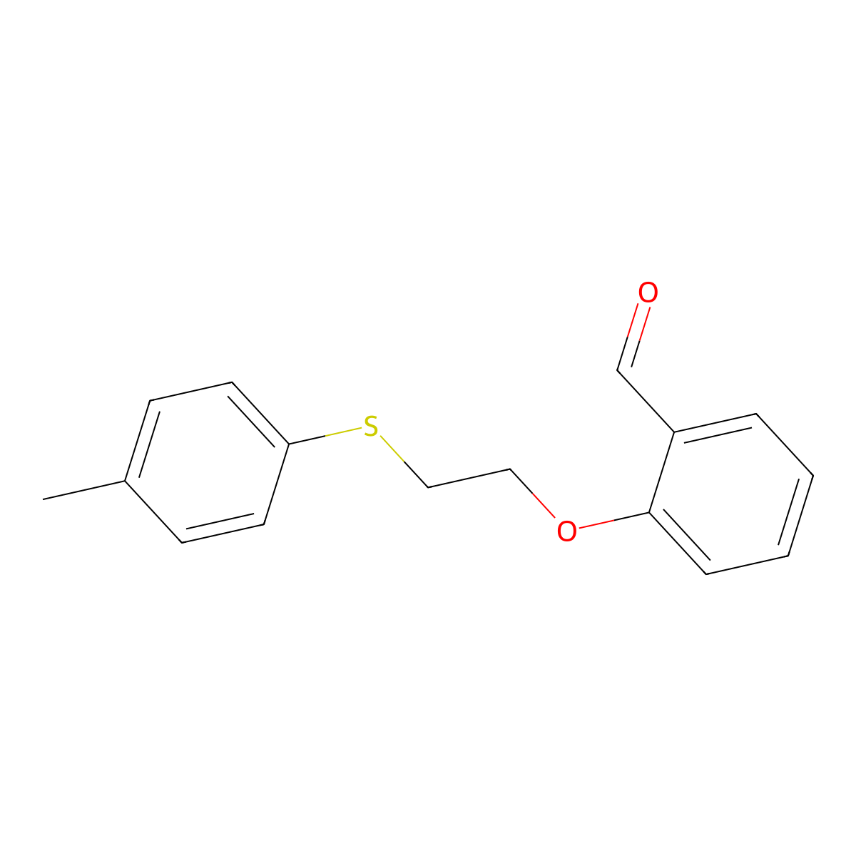 2-{2-[(4-Methylphenyl)sulfanyl]ethoxy}benzaldehyde molecular structure, CAS 116748-63-1