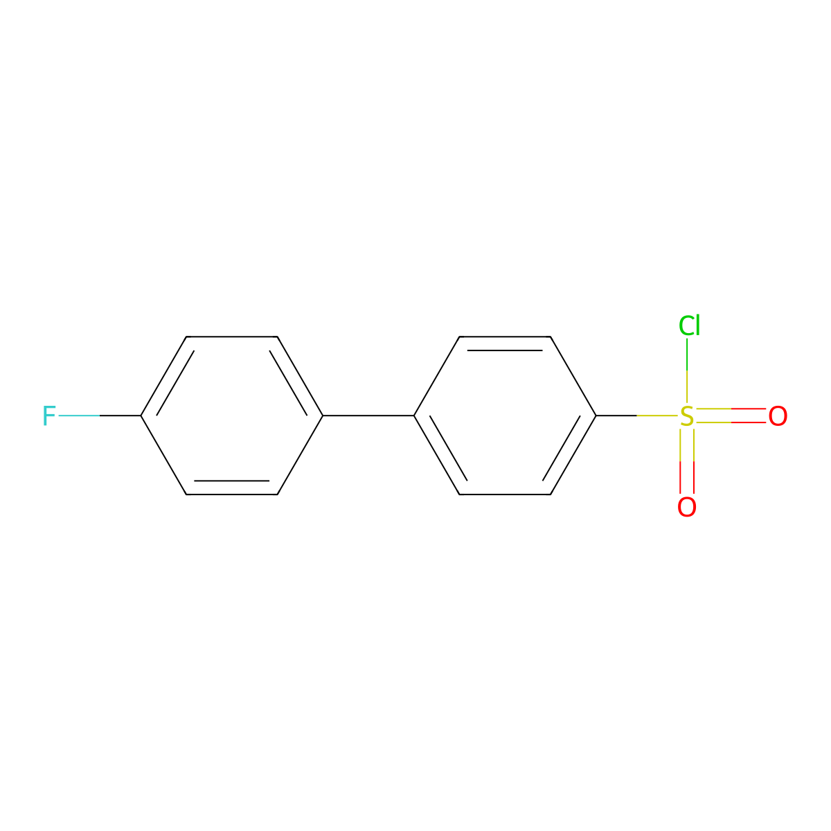 4'-Fluorobiphenyl-4-sulfonyl chloride molecular structure, CAS 116748-66-4