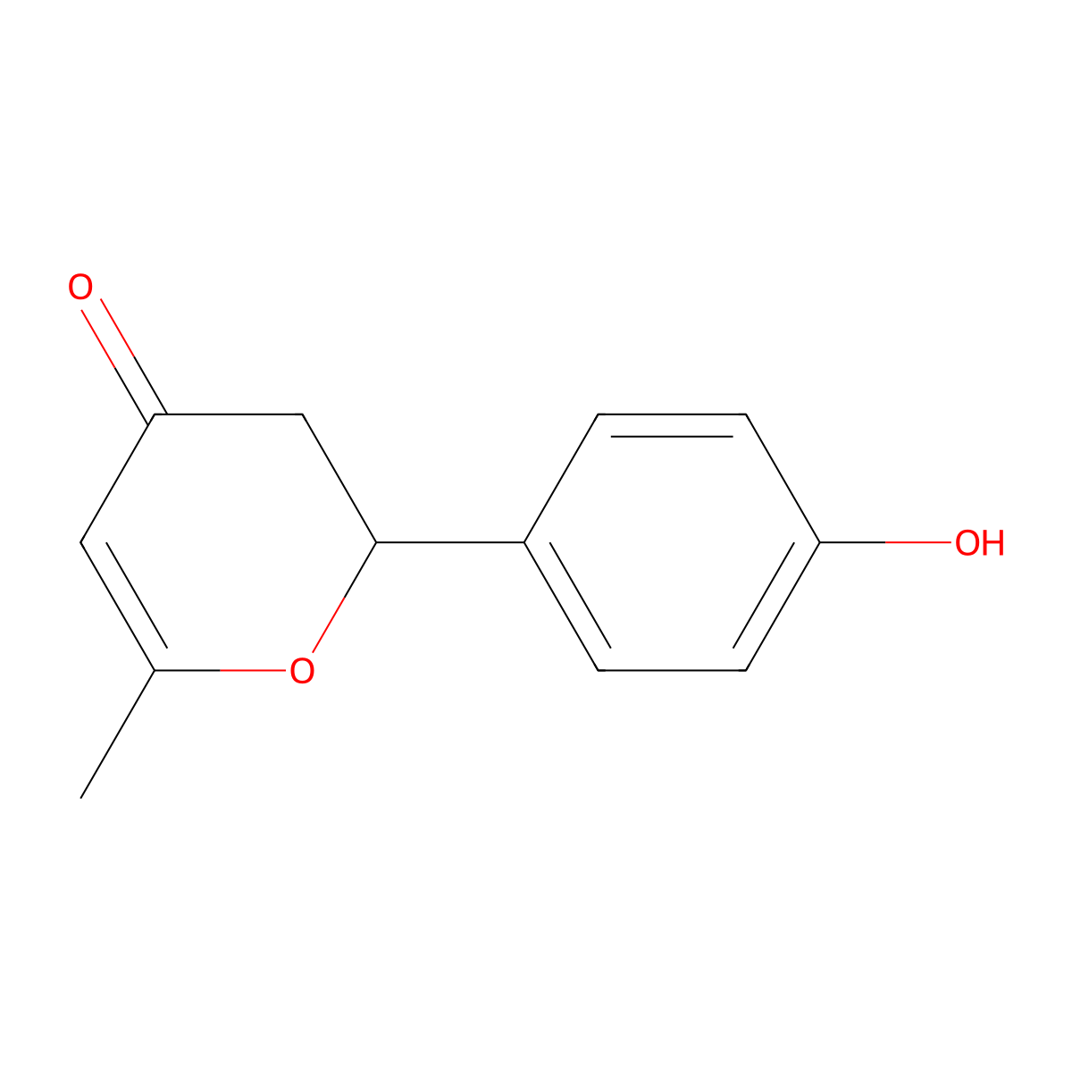 2-(4-Hydroxyphenyl)-6-methyl-2,3-dihydro-4H-pyran-4-one molecular structure, CAS 1167483-18-2