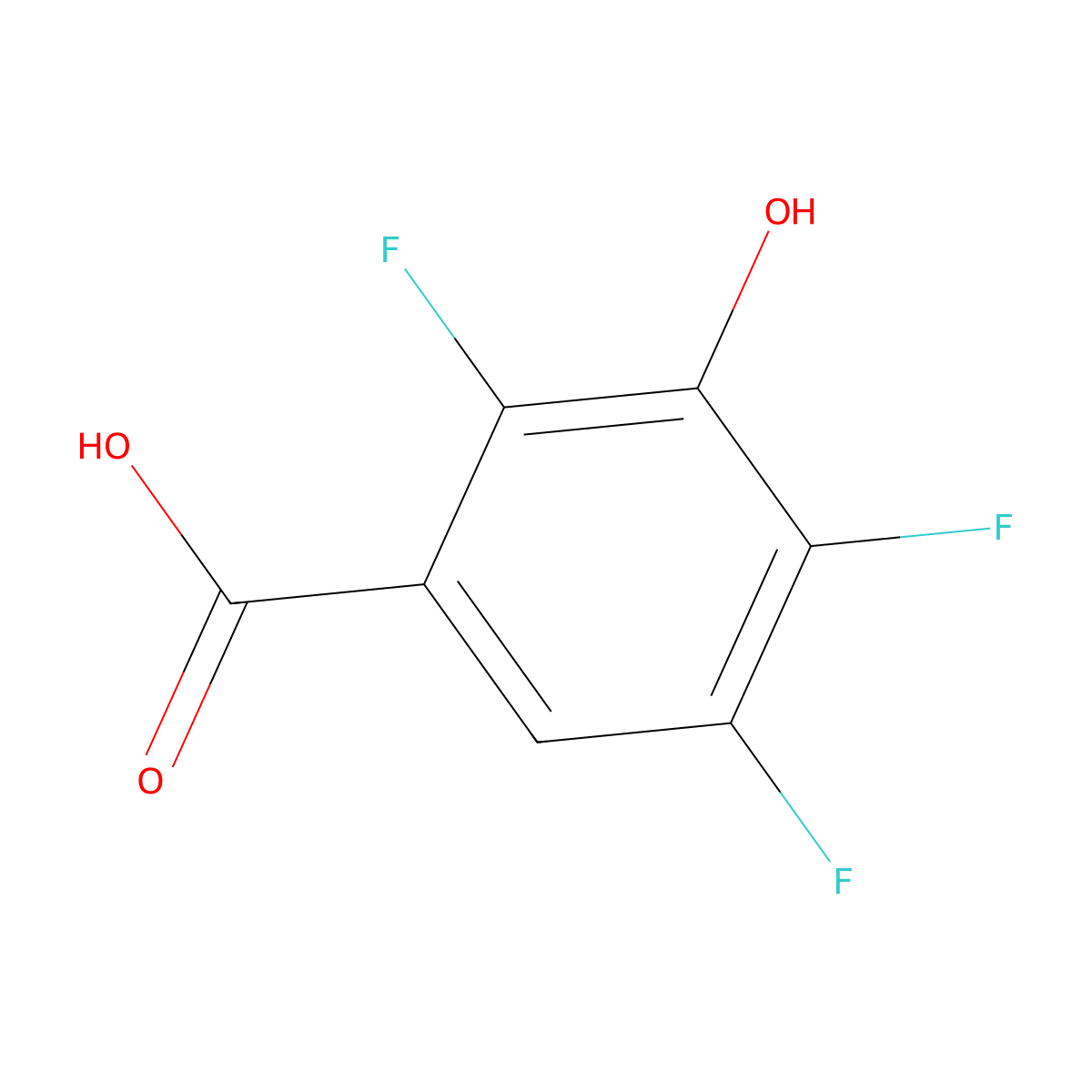 2,4,5-Trifluoro-3-hydroxybenzoic Acid molecular structure, CAS 116751-24-7